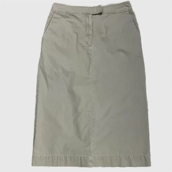 Vintage Eddie Bauer Legend Linden Skirt Size 12P Cotton Taupe Western - Picture 1 of 8